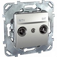 Розетка TV-FM-SAT, проходная, алюминий | код. MGU5.456.30ZD | Schneider Electric